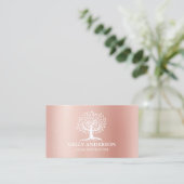 Yoga Instructor Life Coach  Tree Roos Gold Visitekaartje (Staand voorkant)