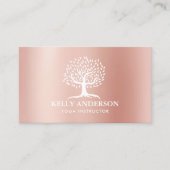 Yoga Instructor Life Coach  Tree Roos Gold Visitekaartje (Voorkant)