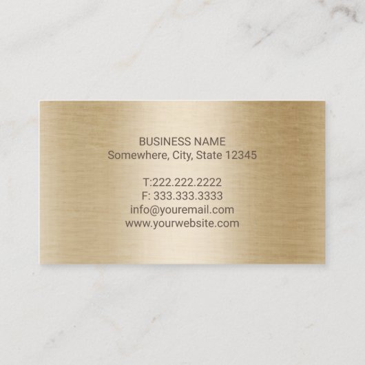 Yoga Instructor Life Tree Elegant Brown & Gold Visitekaartje (Achterkant)