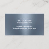 Yoga Instructor Life Tree Elegant Dusty Blue Visitekaartje (Achterkant)