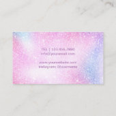 Yoga Instructor Life Tree Modern Deel Glitter Visitekaartje (Achterkant)