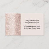 Yoga Instructor Life Tree Moderne Blush Roos Gold Visitekaartje (Achterkant)