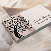 Yoga Instructor Life Tree Moderne Blush Roos Gold Visitekaartje