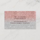 Yoga Instructor Life Tree Roos Gold Silver Ombre Visitekaartje (Achterkant)