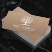 Yoga Instructor Life Tree Rustic Kraft Visitekaartje