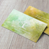 Yoga Instructor Life Tree Spring Waterverf Visitekaartje