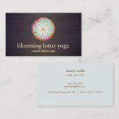 Yoga Instructor Lotus en Om Symbol Visitekaartje (Voorkant / Achterkant)