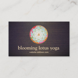 Yoga Instructor Lotus en Om Symbol Visitekaartje