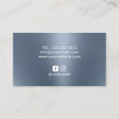 Yoga Instructor  Lotus Flower Blue Visitekaartje (Achterkant)