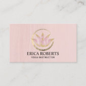 Yoga Instructor Lotus Flower Gold Reiki Zen Cirkel Visitekaartje (Voorkant)