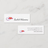 Yoga Instructor Lotus Flower Mini Visitekaartje (Voorkant / Achterkant)