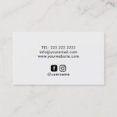 Yoga Instructor Lotus Flower & Om Symbol Visitekaartje (Achterkant)