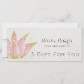 Yoga Instructor Lotus Flower Spa Cadeauboncertific (Voorkant)