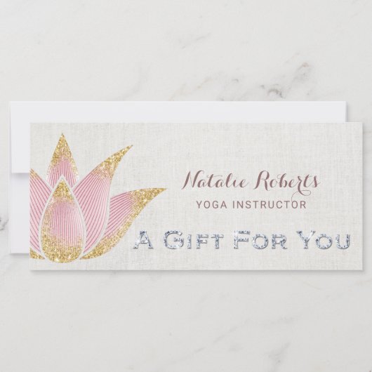 Yoga Instructor Lotus Flower Spa Cadeauboncertific (Voorkant)