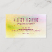Yoga Instructor  Lotus Flower Visitekaartje (Achterkant)