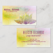 Yoga Instructor  Lotus Flower Visitekaartje (Voorkant / Achterkant)