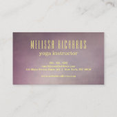 Yoga Instructor  Lotus Flower Visitekaartje (Achterkant)