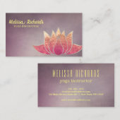 Yoga Instructor  Lotus Flower Visitekaartje (Voorkant / Achterkant)