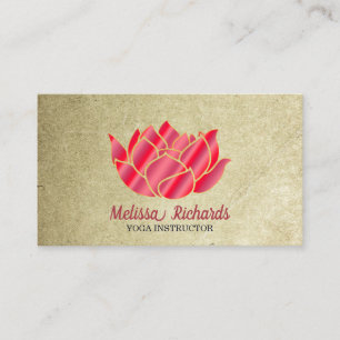 Yoga Instructor  Lotus Flower Visitekaartje