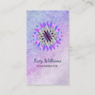 Yoga Instructor Lotus Flower Waterverf Healing Visitekaartje