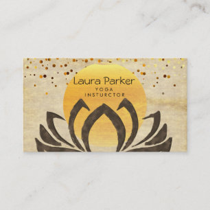 Yoga Instructor Lotus Flower Waterverf Holistic Visitekaartje