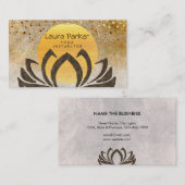Yoga Instructor Lotus Flower Waterverf Holistic Visitekaartje (Voorkant / Achterkant)