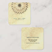 Yoga Instructor Lotus Flower Waterverf  Vierkante Visitekaartje (Voorkant / Achterkant)