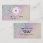 Yoga Instructor Lotus Flower Waterverf  Visitekaartje (Voorkant / Achterkant)