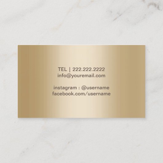 Yoga Instructor Lotus Logo Modern Paars & Gold Visitekaartje (Achterkant)