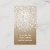 Yoga Instructor  Lotus Mandala Namaste Visitekaartje (Achterkant)