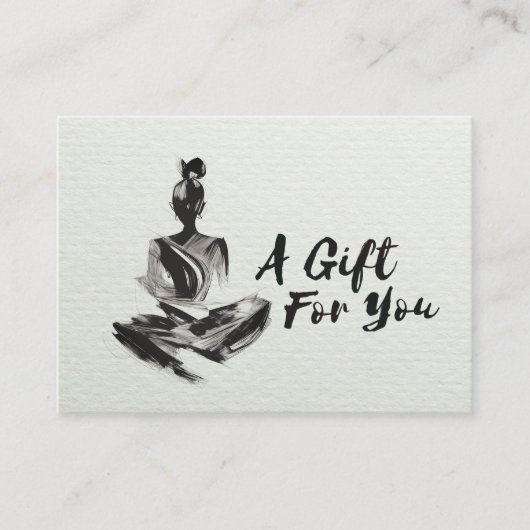 Yoga Instructor Lotus Meditatie Cadeaubon Kortingskaartje (Voorkant)