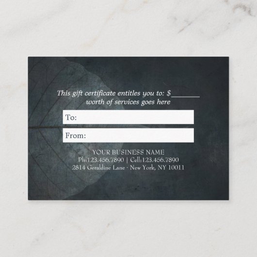 Yoga Instructor Lotus Meditatie Cadeaubon Kortingskaartje (Achterkant)