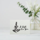 Yoga Instructor Lotus Meditatie Cadeaubon Kortingskaartje (Staand voorkant)