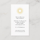 Yoga Instructor Lotus Pose Blue Green Visitekaartje (Achterkant)