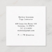 Yoga Instructor Lotus Pose Visitekaartje (Achterkant)