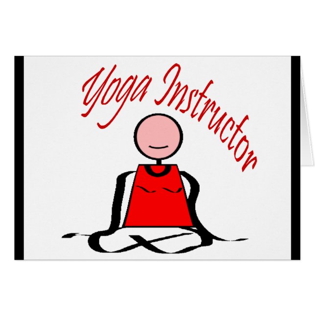 Yoga Instructor-Lotus Postion Stick Figuur (Voorkant Horizontaal)