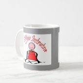 Yoga Instructor-Lotus Postion Stick Figuur Koffiemok (Voorkant links)