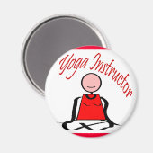 Yoga Instructor-Lotus Postion Stick Figuur Magneet (Voorkant / Achterkant)