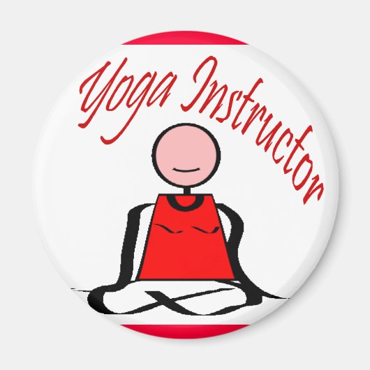 Yoga Instructor-Lotus Postion Stick Figuur Magneet (Voorkant)