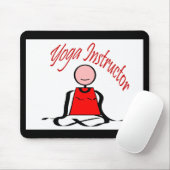 Yoga Instructor-Lotus Postion Stick Figuur Muismat (Met muis)