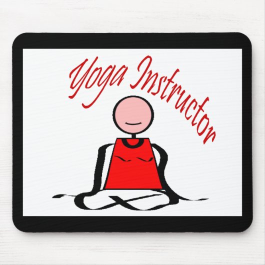 Yoga Instructor-Lotus Postion Stick Figuur Muismat (Voorkant)