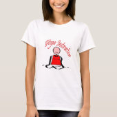 Yoga Instructor-Lotus Postion Stick Figuur T-shirt (Voorkant)