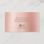 Yoga Instructor Lotus Roos Gold Pastel Salon Spa Visitekaartje (Achterkant)