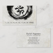 YOGA Instructor Loyalty Punch Brush OM ZEN Symbols (Voorkant / Achterkant)