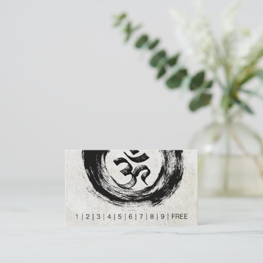 YOGA Instructor Loyalty Punch Brush OM ZEN Symbols (Staand voorkant)