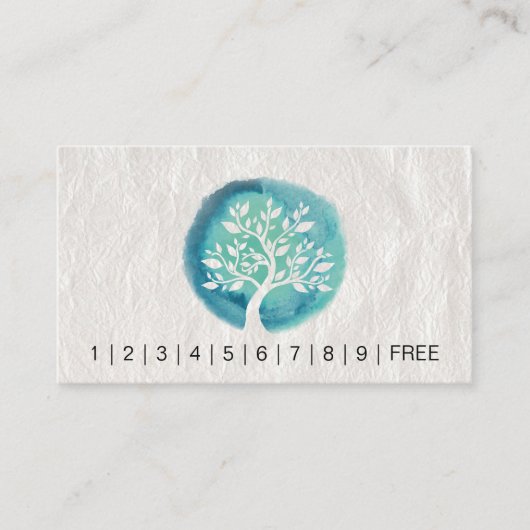 YOGA Instructor Loyalty Punch Chic Waterverf Tree (Voorkant)