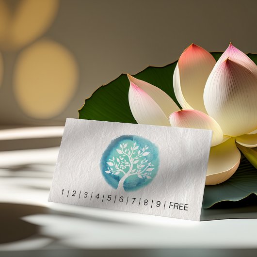 YOGA Instructor Loyalty Punch Chic Waterverf Tree