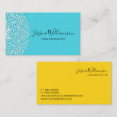 YOGA INSTRUCTOR MANDALA CUSTOM COLORS VISITEKAARTJE (Voorkant / Achterkant)