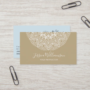 YOGA INSTRUCTOR MANDALA Earth-tonen Visitekaartje