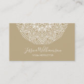 YOGA INSTRUCTOR MANDALA Earth-tonen Visitekaartje (Voorkant)